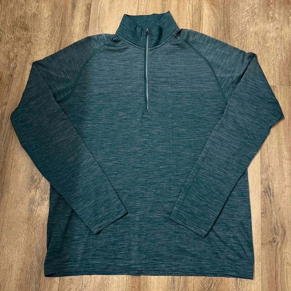 Lululemon Metal Vent Tech 1/2 Zip Anchor Royal Emerald Size XL